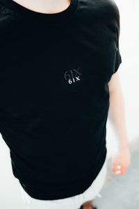 6IX CONTRAST LOGO TEE BLACK - 6IX Collection 