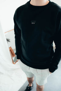 6IX CREW NECK JUMPER BLACK - 6IX Collection 