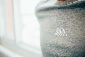 6IX CONTRAST LOGO TEE GREY - 6IX Collection 