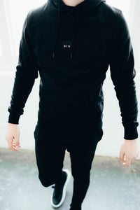6IX CONTRAST LOGO HOODIE BLACK - 6IX Collection 