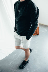 6IX CREW NECK JUMPER CHARCOAL GREY - 6IX Collection 
