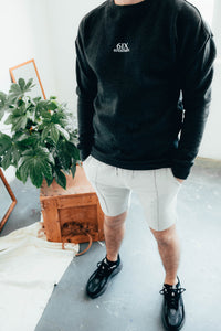 6IX CREW NECK JUMPER CHARCOAL GREY - 6IX Collection 