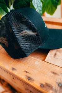 6IX LOGO CAP BLACK W/ GREY CONTRASTING & MESH PANEL - 6IX Collection 