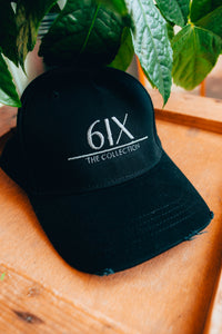 6IX LOGO CAP BLACK W/ GREY CONTRASTING - 6IX Collection 