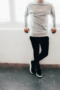 6IX CREW NECK JUMPER GREY - 6IX Collection 