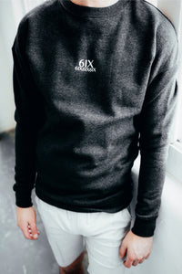 6IX CREW NECK JUMPER CHARCOAL GREY - 6IX Collection 