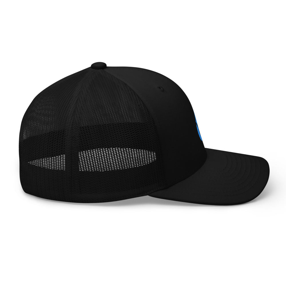 TRUCKER CAP BLUE 6 LOGO - 6IX Collection 