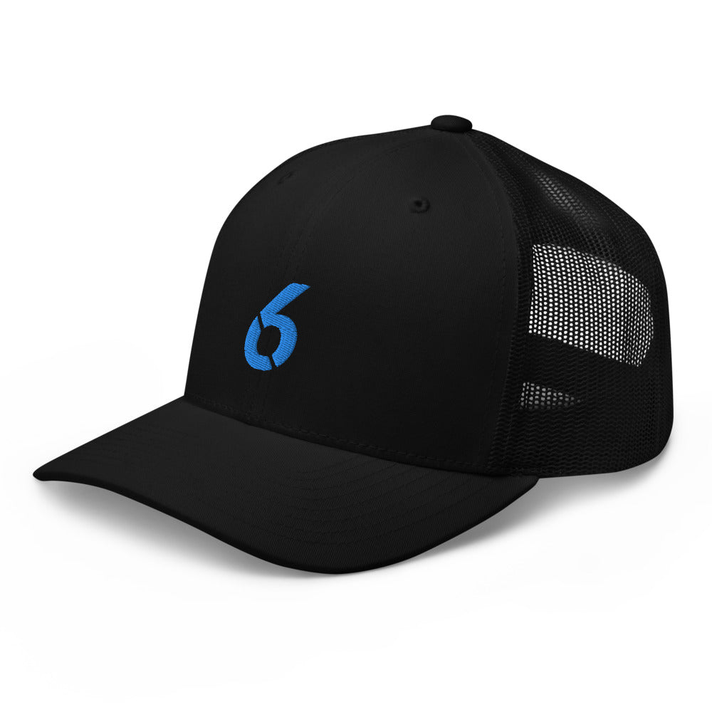 TRUCKER CAP BLUE 6 LOGO - 6IX Collection 