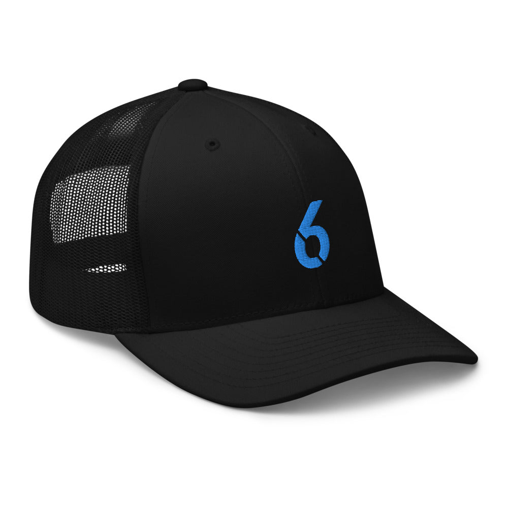 TRUCKER CAP BLUE 6 LOGO - 6IX Collection 