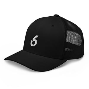 TRUCKER CAP WHITE 6 LOGO - 6IX Collection 
