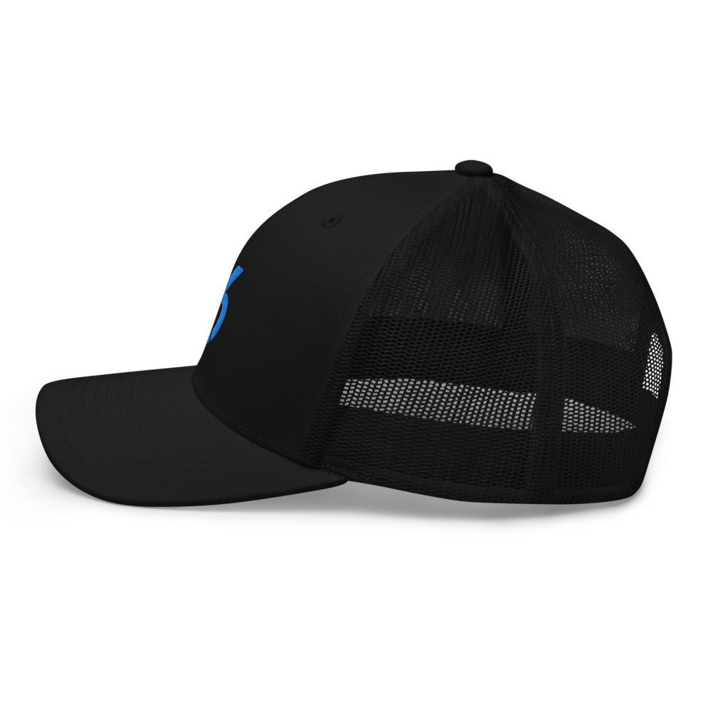 TRUCKER CAP BLUE 6 LOGO - 6IX Collection 